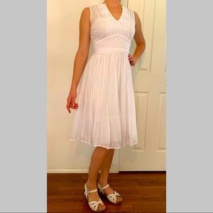 Vintage Boho White Dress